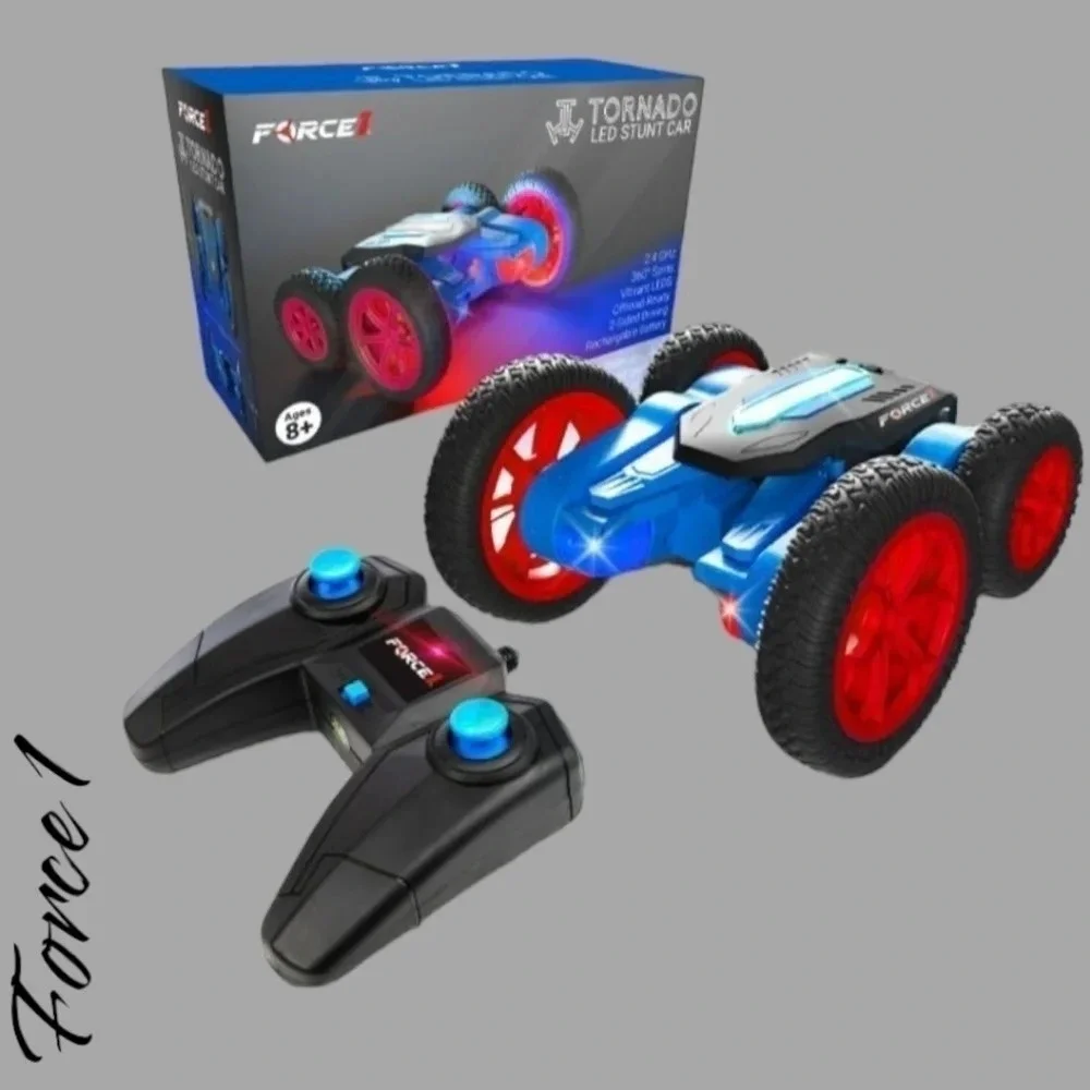 Force1 tornado red led double sided rc car blue/ red color